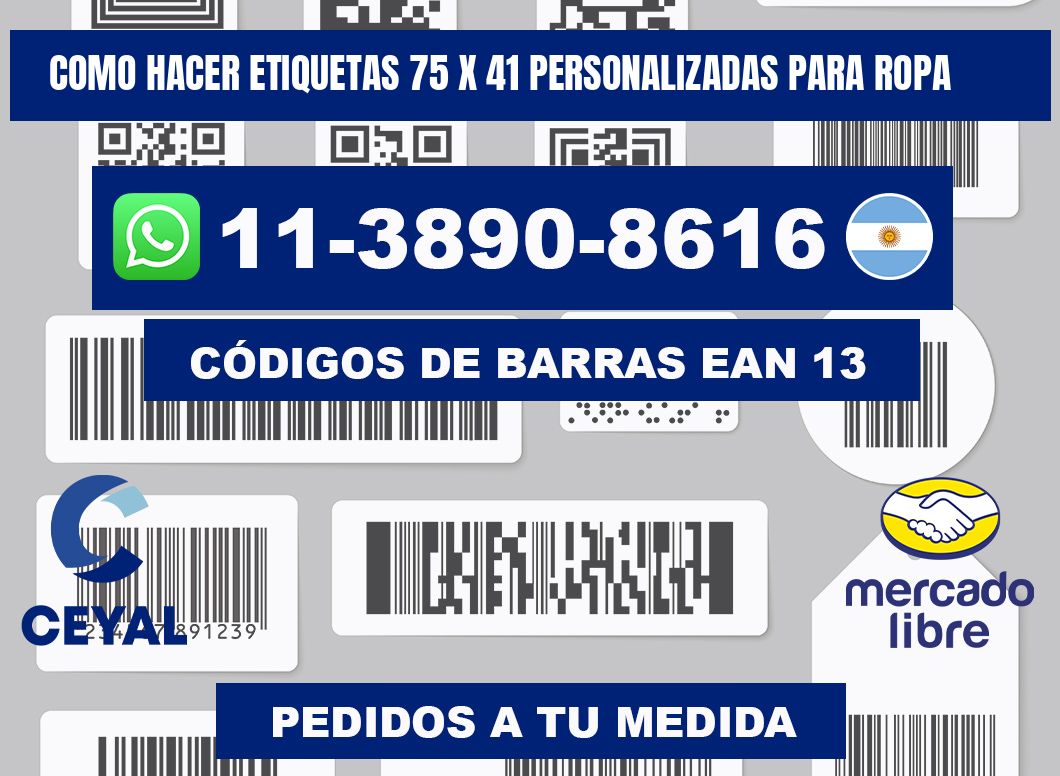 como hacer etiquetas 75 x 41 personalizadas para ropa
