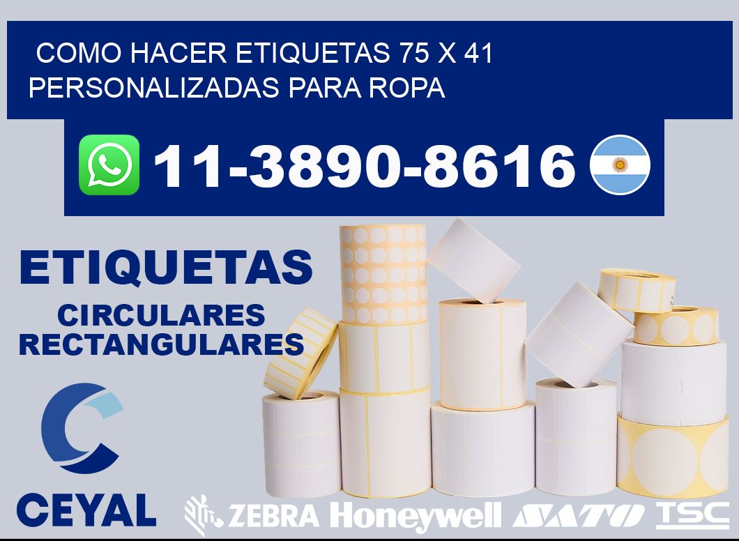 como hacer etiquetas 75 x 41 personalizadas para ropa