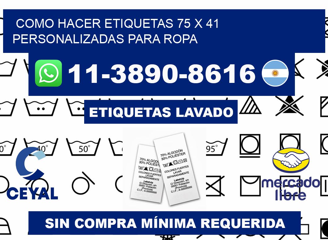 como hacer etiquetas 75 x 41 personalizadas para ropa