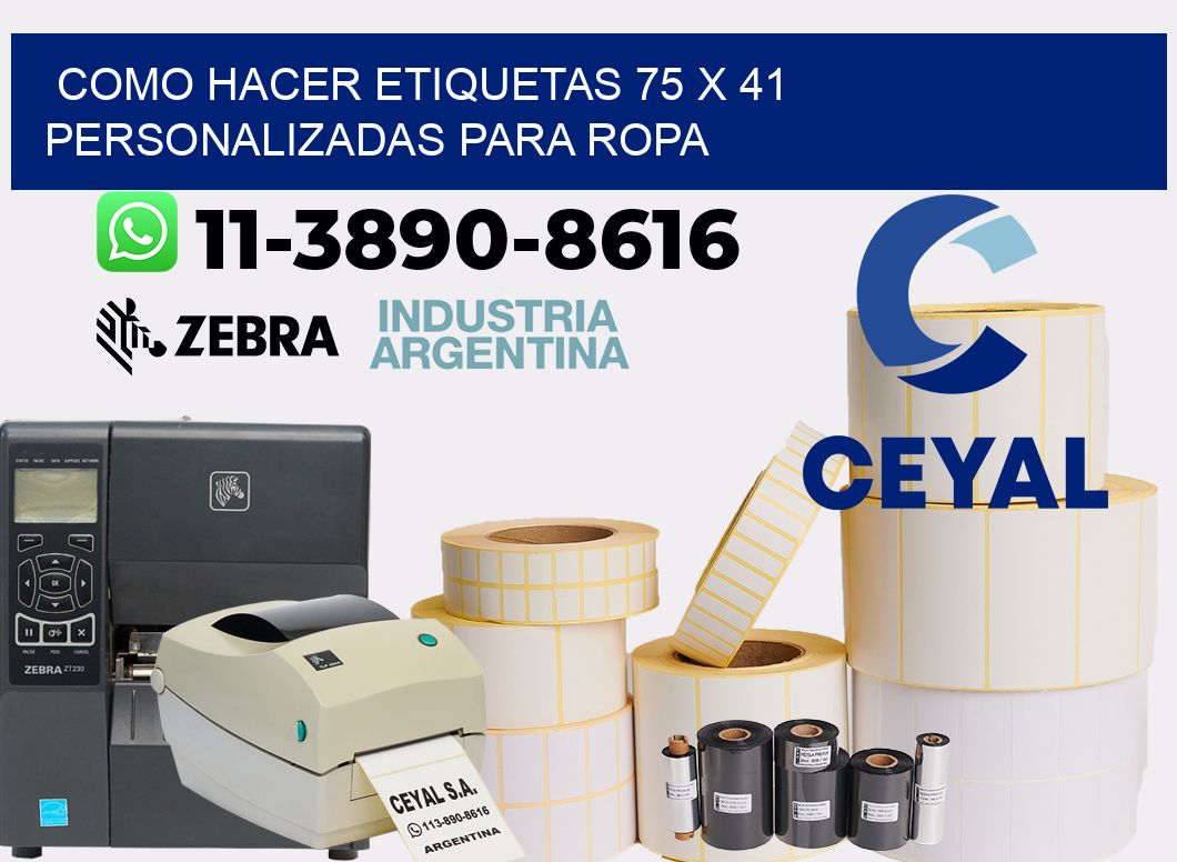 como hacer etiquetas 75 x 41 personalizadas para ropa