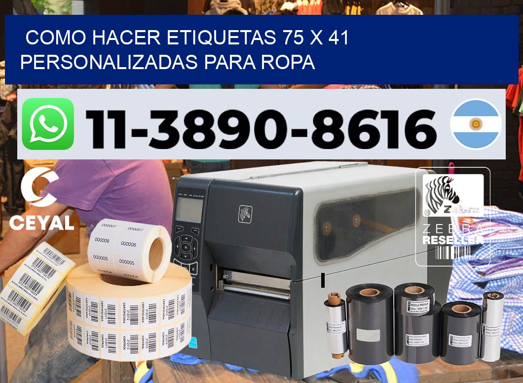 como hacer etiquetas 75 x 41 personalizadas para ropa