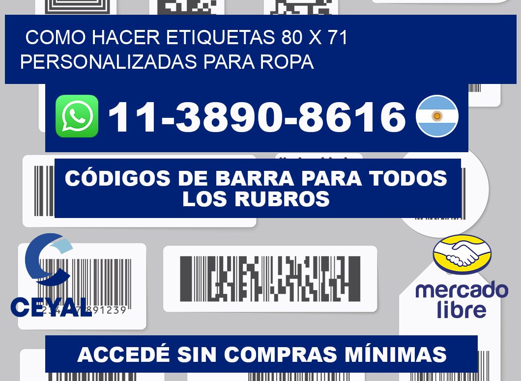 como hacer etiquetas 80 x 71 personalizadas para ropa