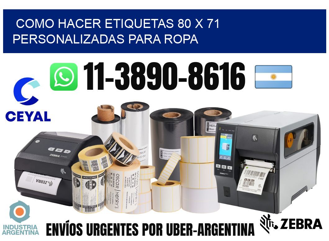 como hacer etiquetas 80 x 71 personalizadas para ropa