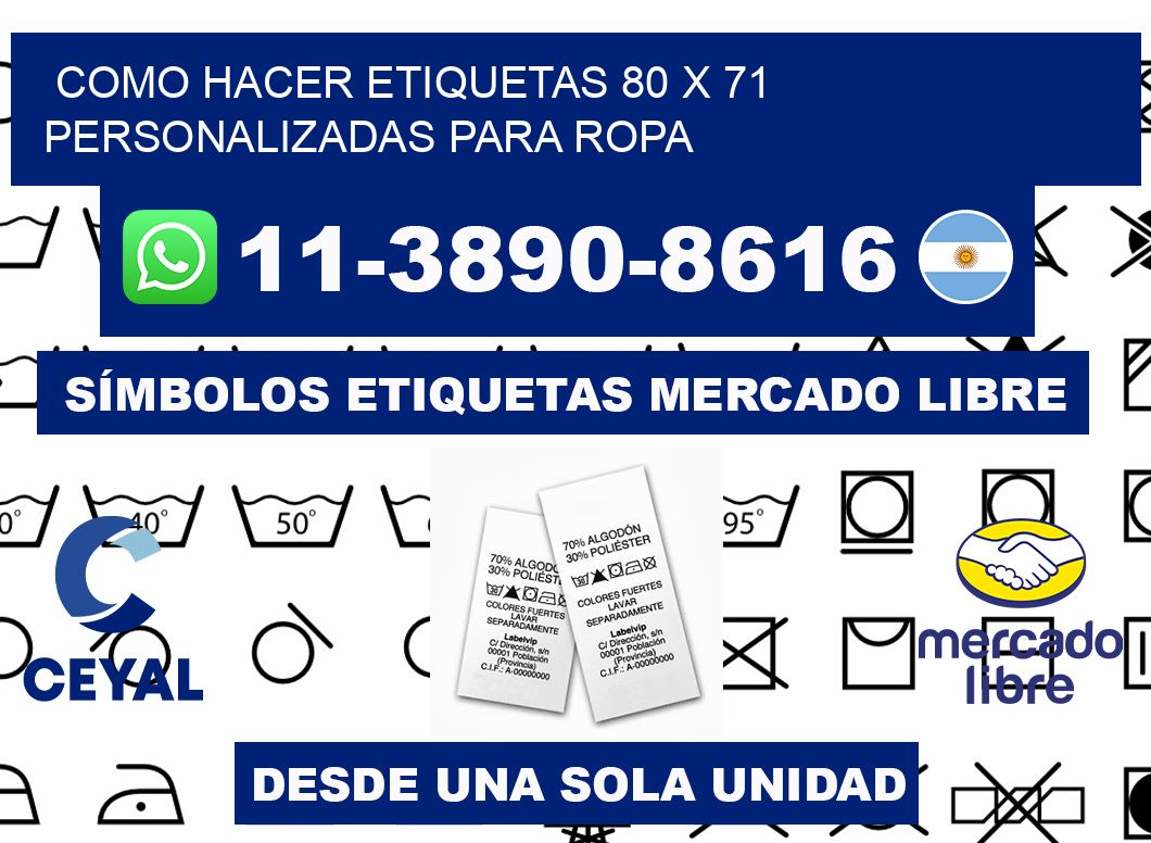 como hacer etiquetas 80 x 71 personalizadas para ropa