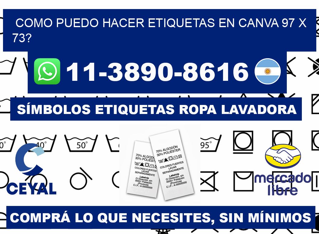 como puedo hacer etiquetas en canva 97 x 73?
