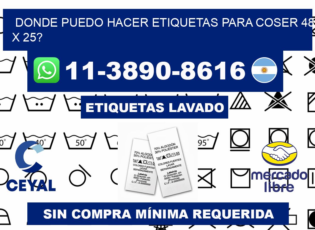donde puedo hacer etiquetas para coser 48 x 25?