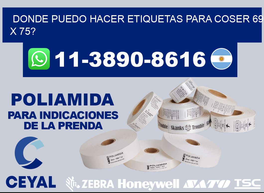 donde puedo hacer etiquetas para coser 69 x 75?