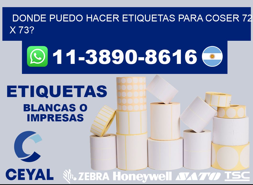 donde puedo hacer etiquetas para coser 72 x 73?
