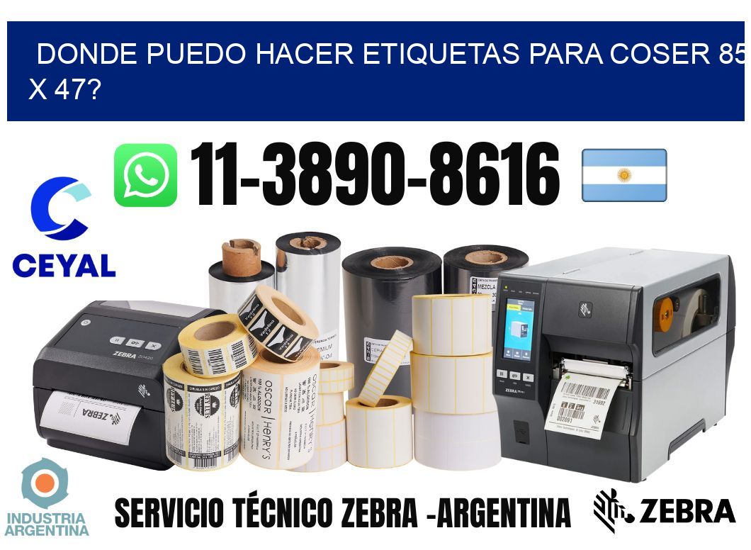 donde puedo hacer etiquetas para coser 85 x 47?