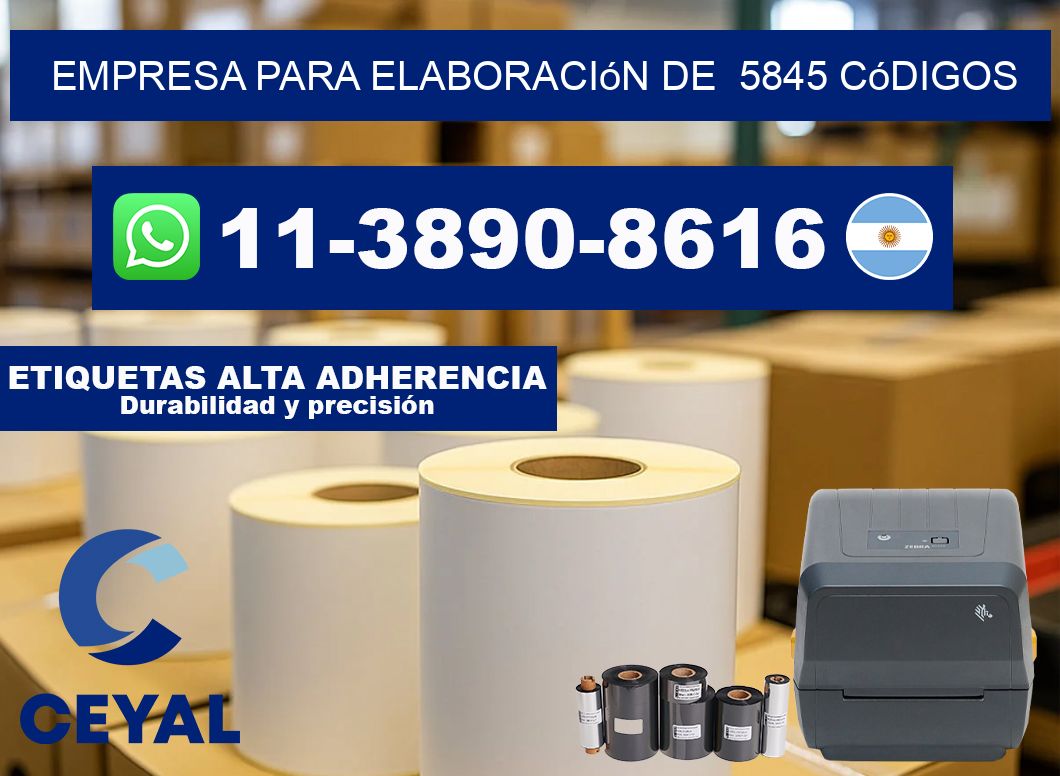 empresa para elaboración de  5845 códigos