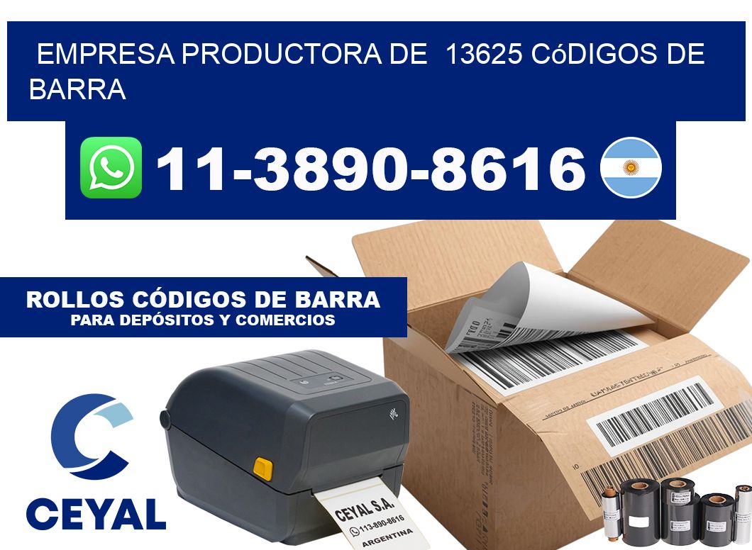 empresa productora de  13625 códigos de barra