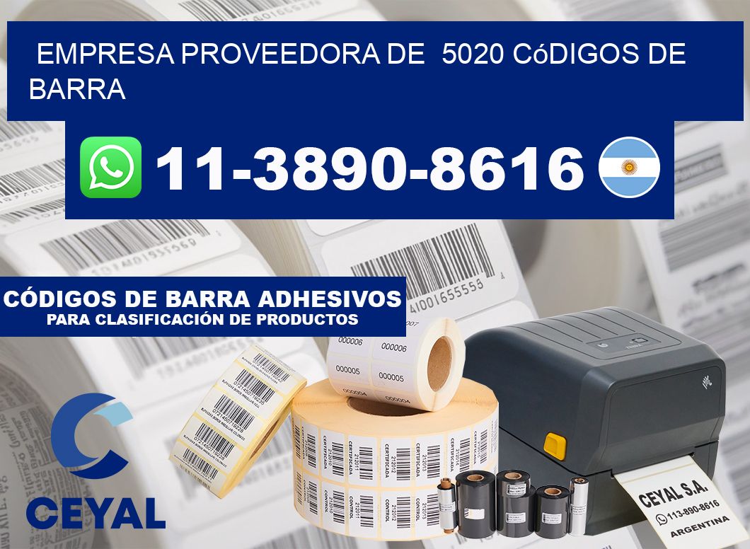 empresa proveedora de 5020 códigos de barra