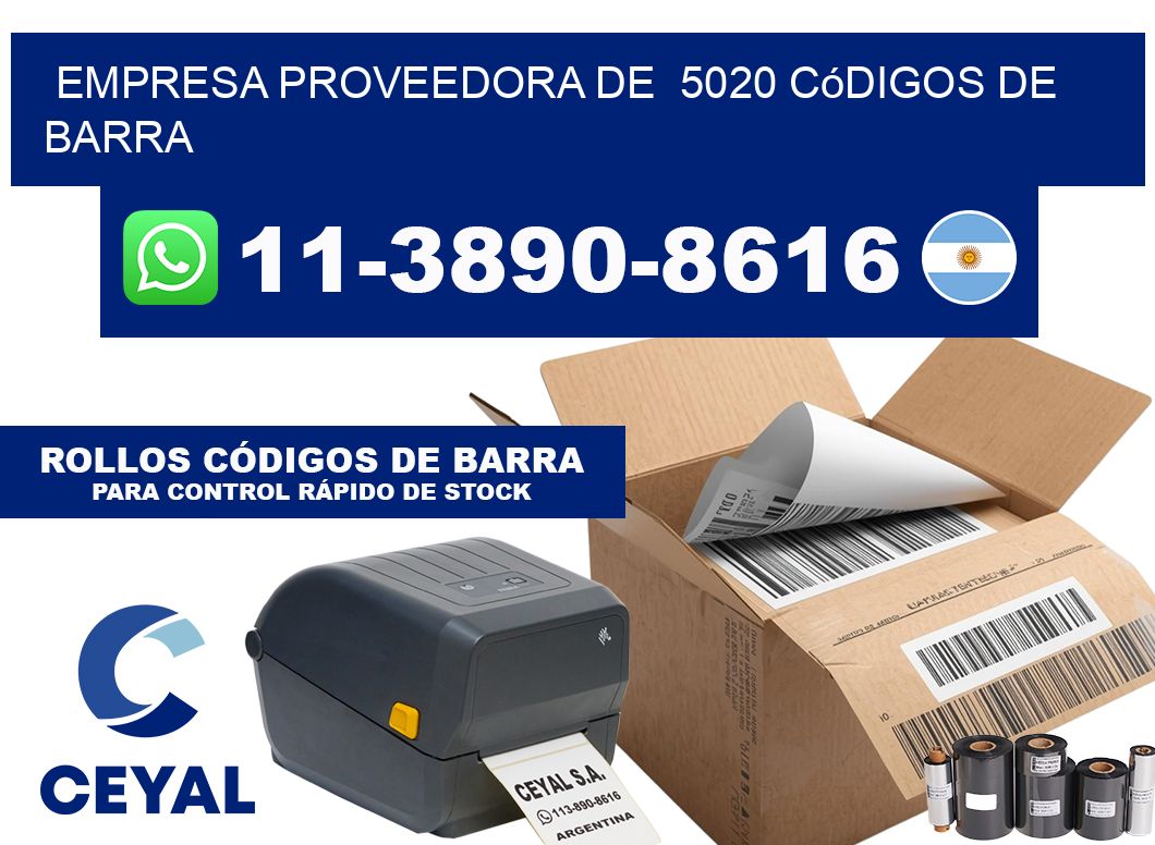 empresa proveedora de  5020 códigos de barra