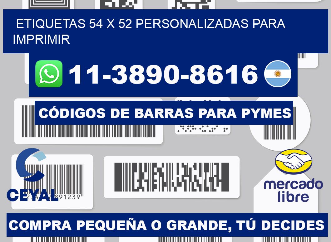 etiquetas 54 x 52 personalizadas para imprimir