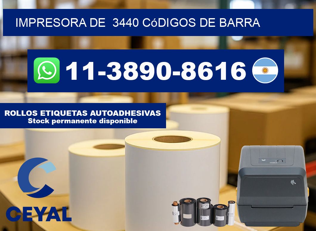 impresora de 3440 códigos de barra