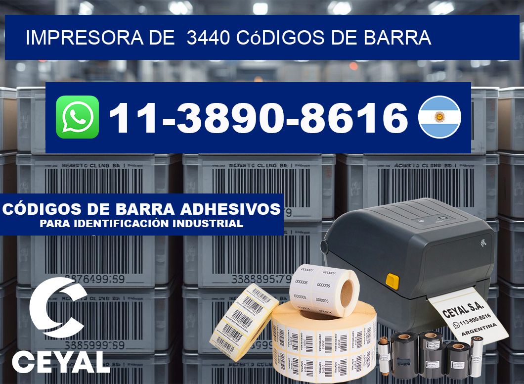 impresora de 3440 códigos de barra