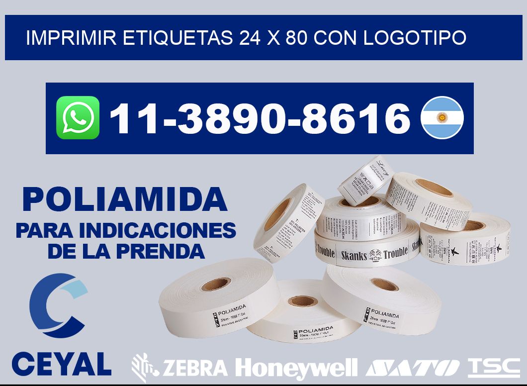 imprimir etiquetas 24 x 80 con logotipo