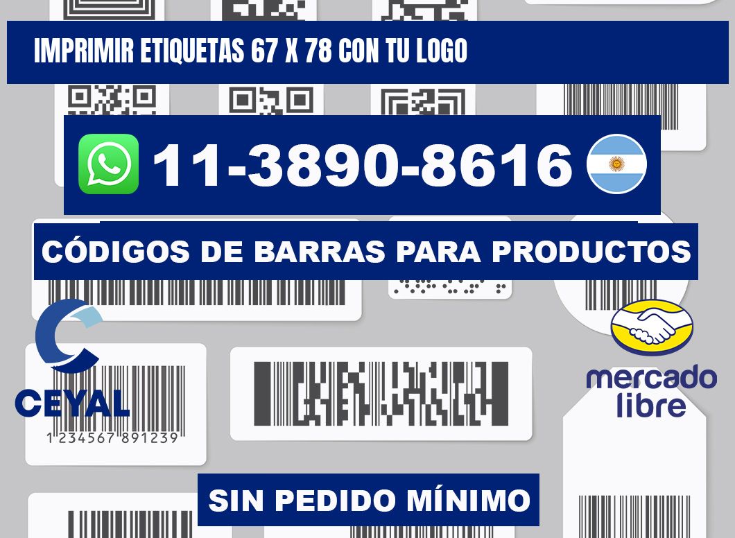 imprimir etiquetas 67 x 78 con tu logo