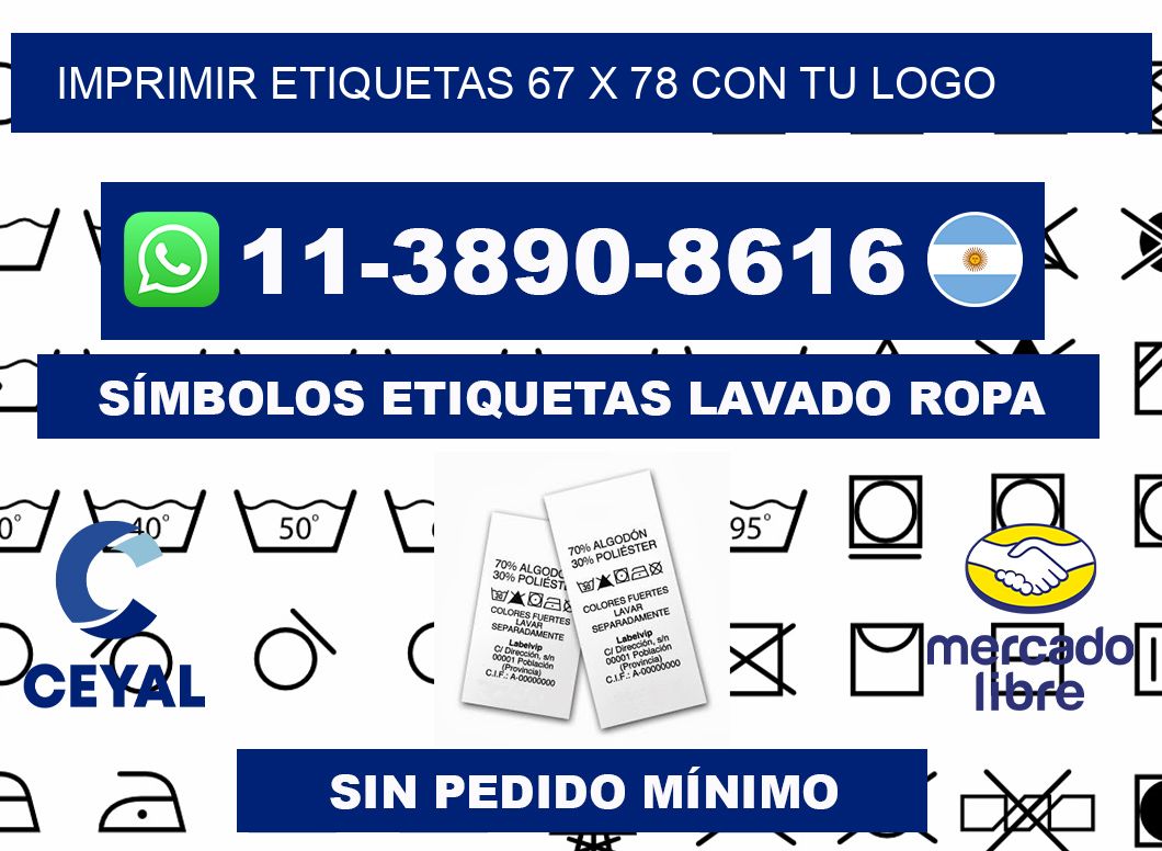 imprimir etiquetas 67 x 78 con tu logo