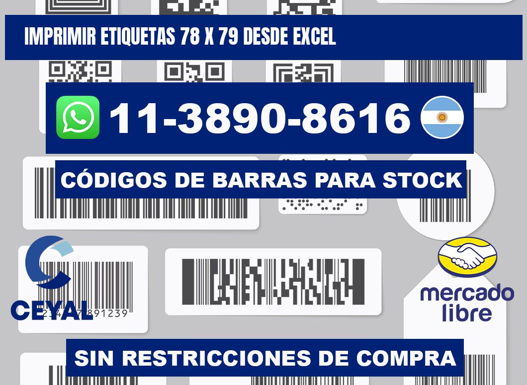 imprimir etiquetas 78 x 79 desde excel