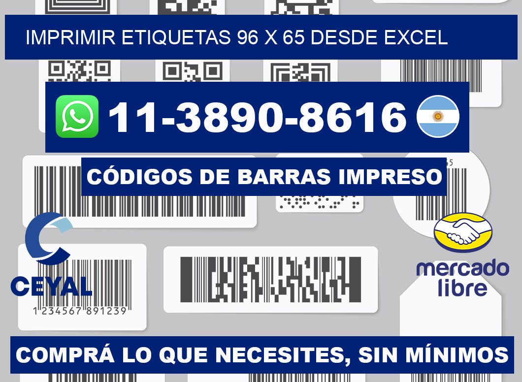 imprimir etiquetas 96 x 65 desde excel