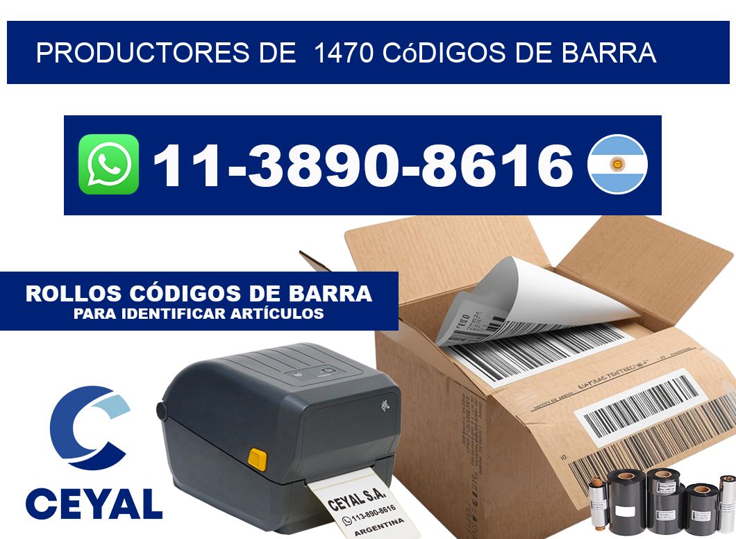 productores de  1470 códigos de barra