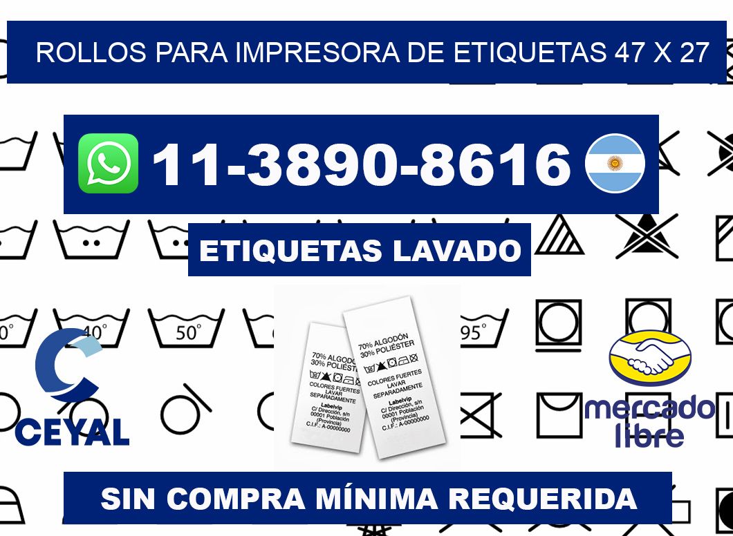 rollos para impresora de etiquetas 47 x 27