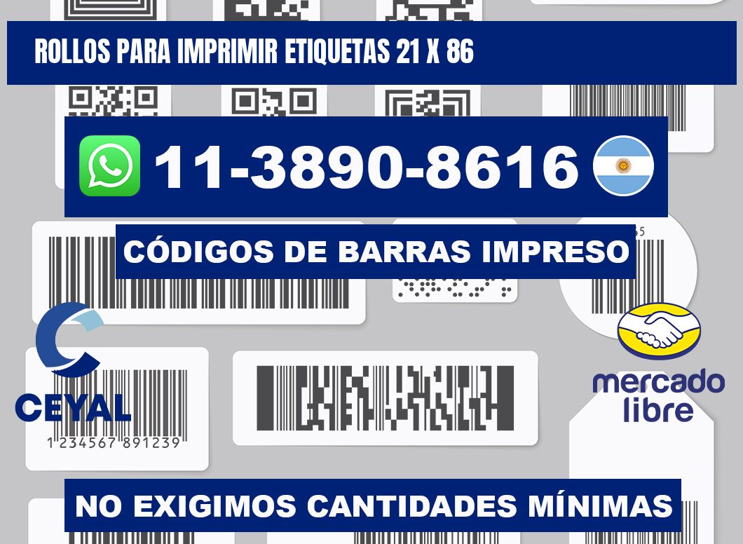rollos para imprimir etiquetas 21 x 86