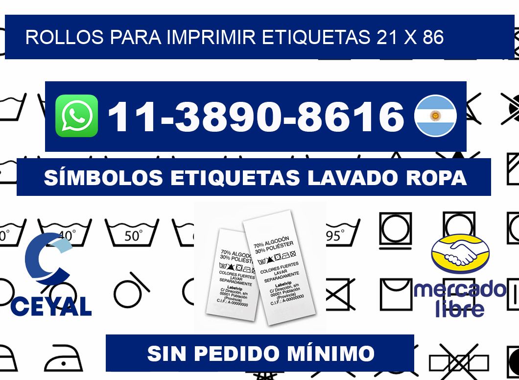 rollos para imprimir etiquetas 21 x 86