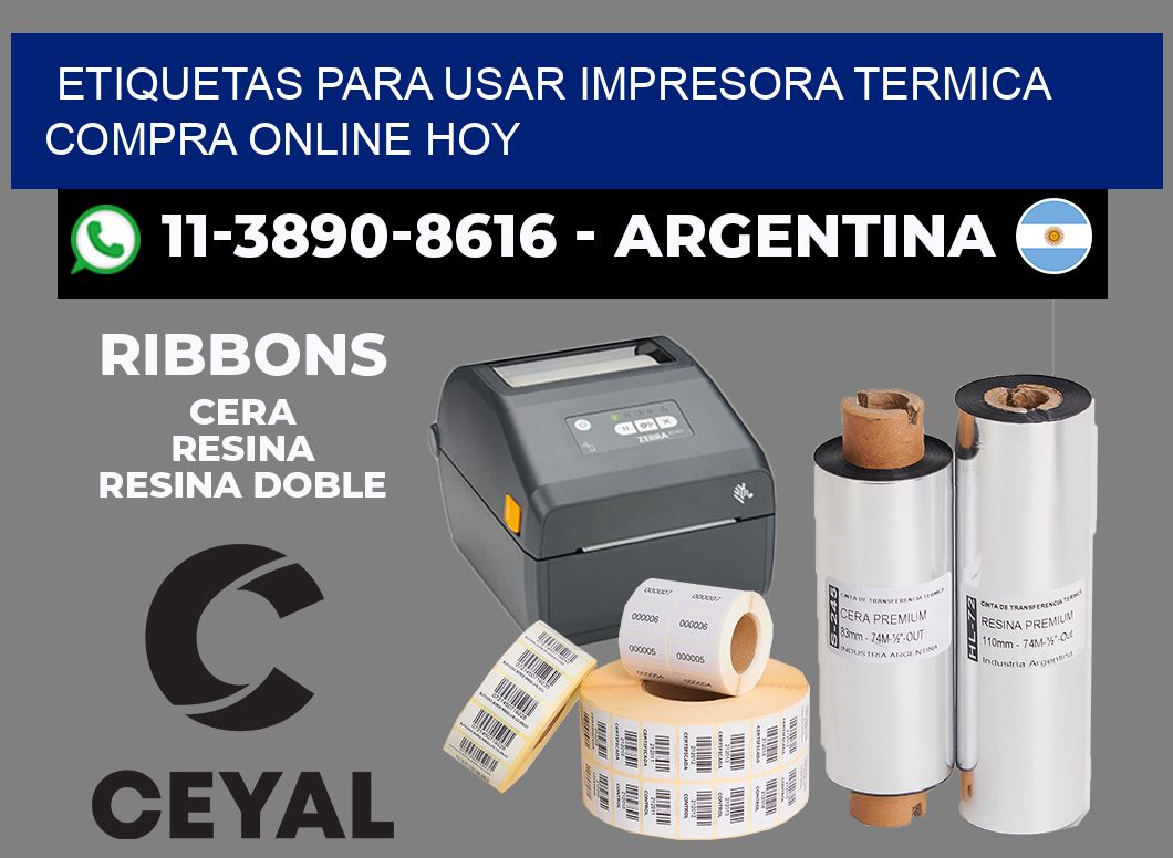 ETIQUETAS PARA USAR IMPRESORA TERMICA Compra online hoy