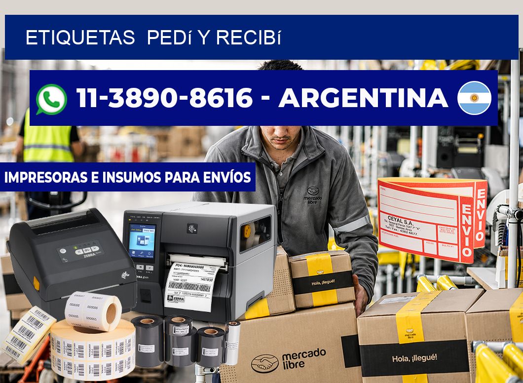 ETIQUETAS  Pedí y recibí