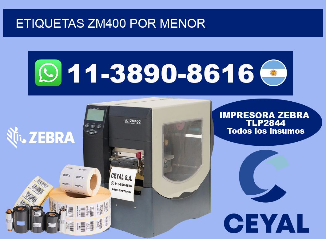 ETIQUETAS ZM400 POR MENOR