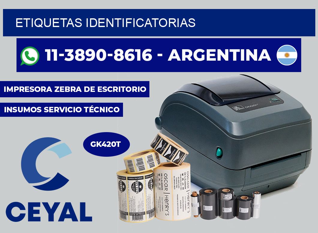 ETIQUETAS identificatorias
