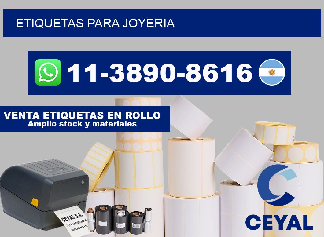 ETIQUETAS para joyeria