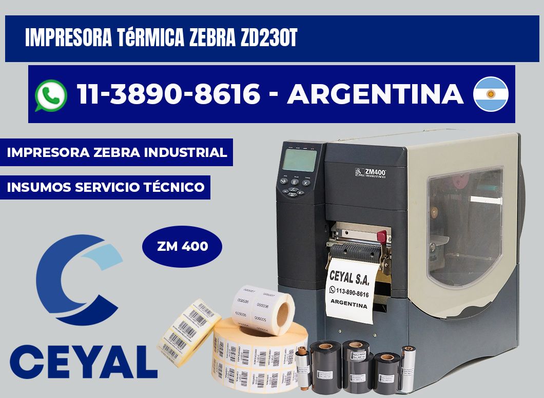 Impresora térmica Zebra ZD230T