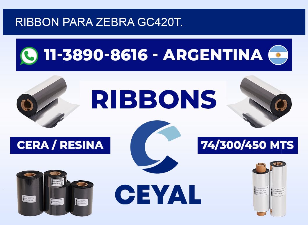 RIBBON PARA ZEBRA GC420T.