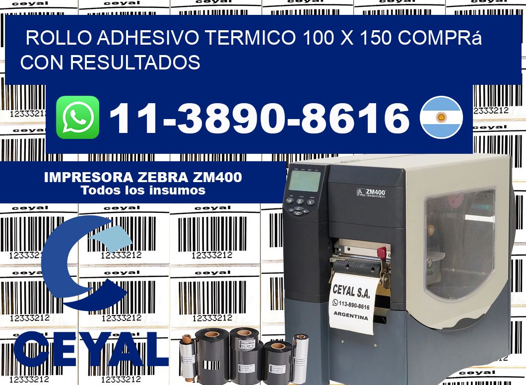 ROLLO ADHESIVO TERMICO 100 X 150 Comprá con resultados