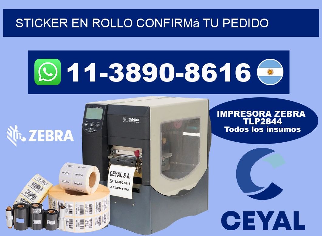STICKER EN ROLLO Confirmá tu pedido