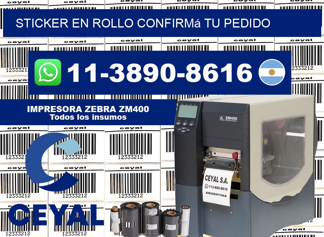 STICKER EN ROLLO Confirmá tu pedido
