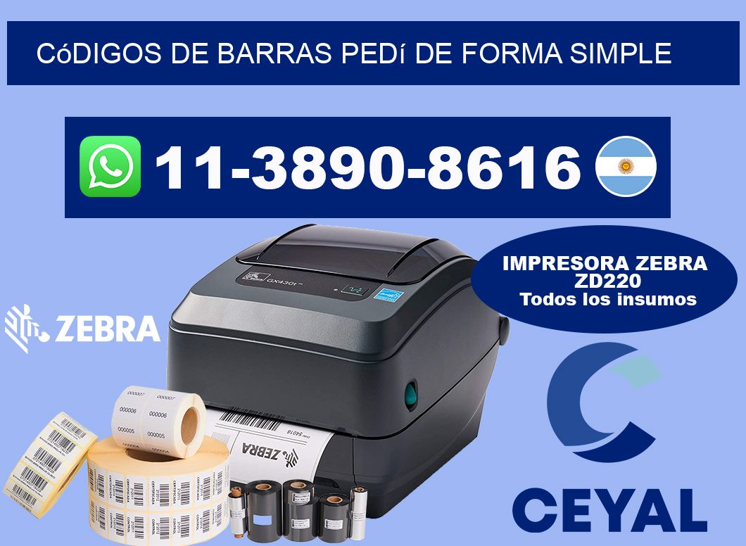 códigos de barras Pedí de forma simple
