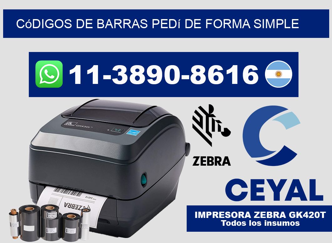 códigos de barras Pedí de forma simple