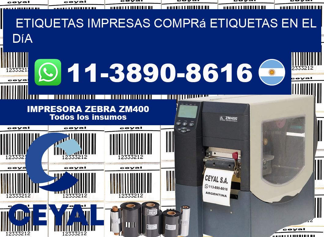 etiquetas impresas Comprá etiquetas en el día