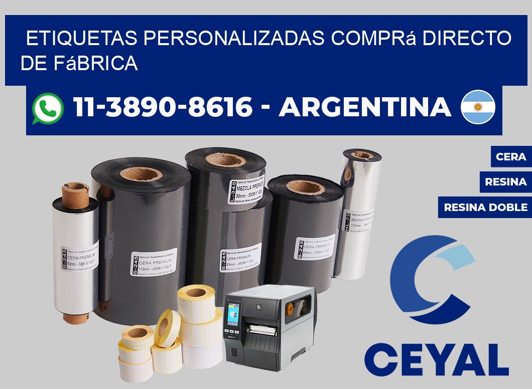 etiquetas personalizadas Comprá directo de fábrica