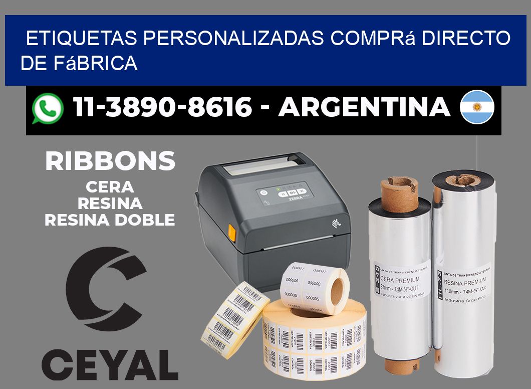 etiquetas personalizadas Comprá directo de fábrica