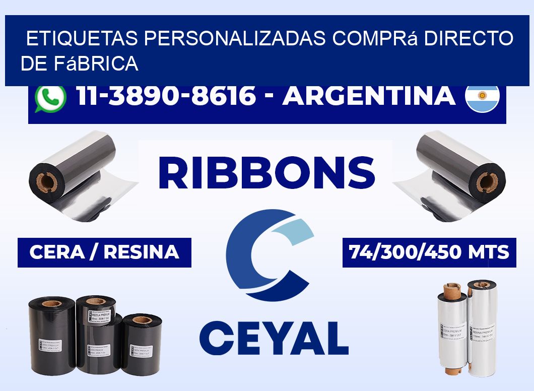 etiquetas personalizadas Comprá directo de fábrica