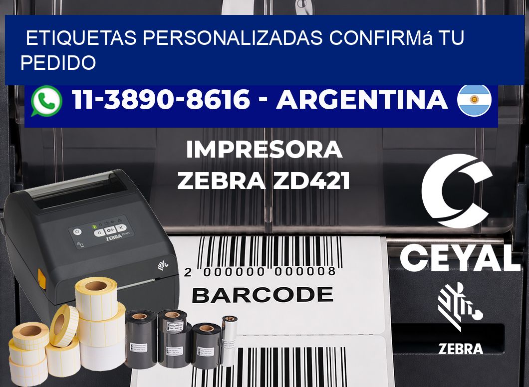 etiquetas personalizadas Confirmá tu pedido