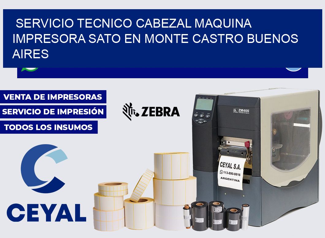 servicio tecnico cabezal Maquina impresora Sato en Monte Castro Buenos Aires