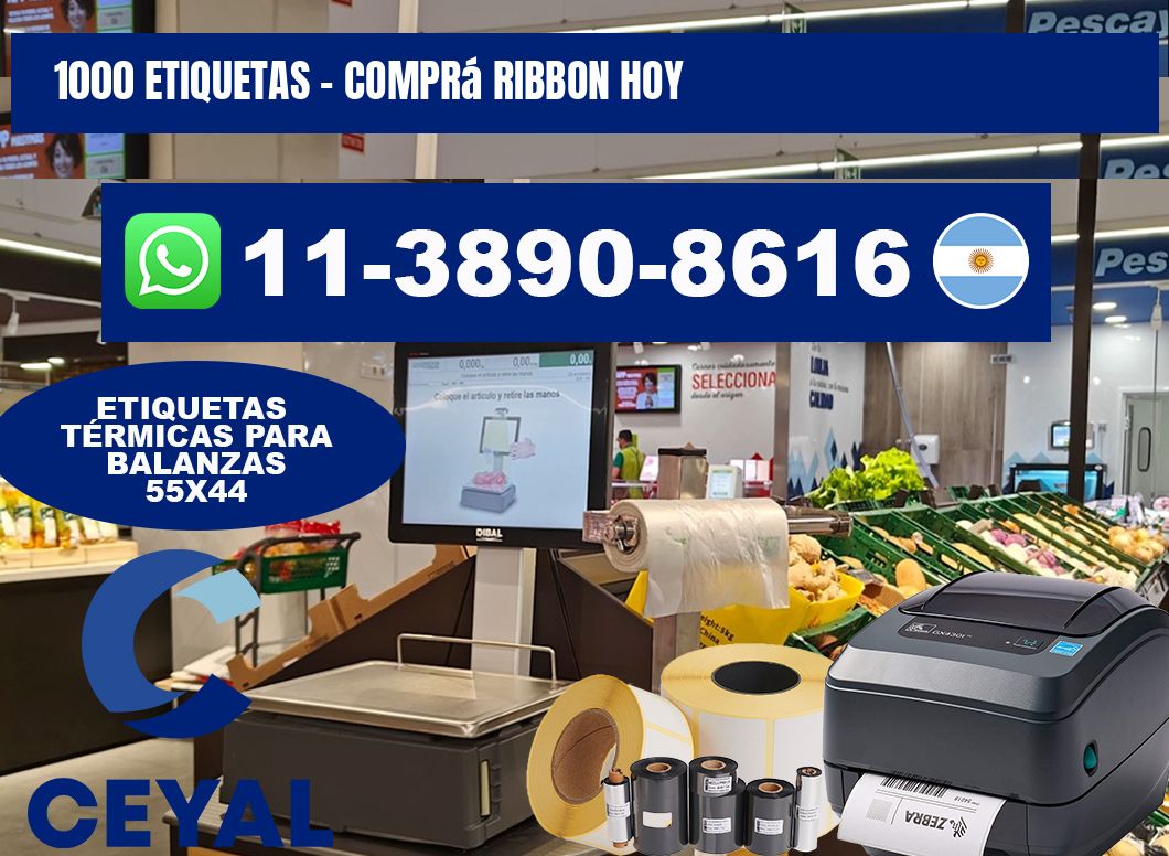 1000 ETIQUETAS - Comprá ribbon hoy
