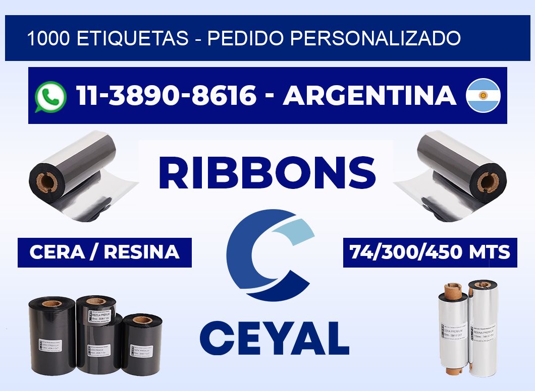 1000 ETIQUETAS - Pedido personalizado