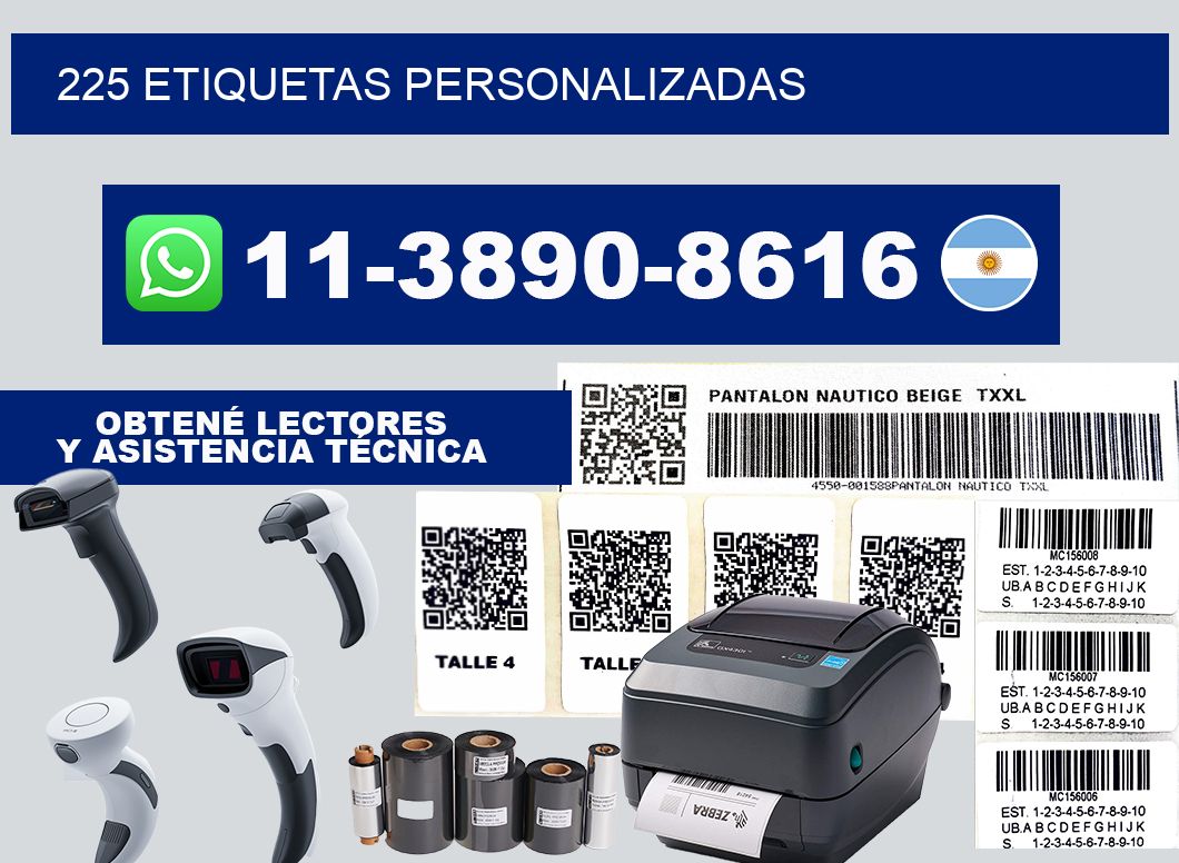 225 ETIQUETAS PERSONALIZADAS